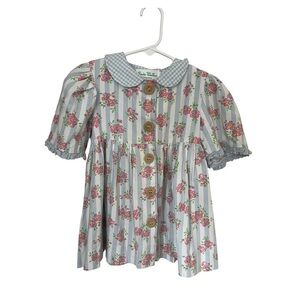 Vintage Floral Cottagecore Prairie Toddler Dress 4T